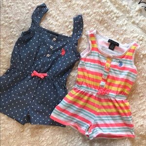 2T U.S Polo Rompers